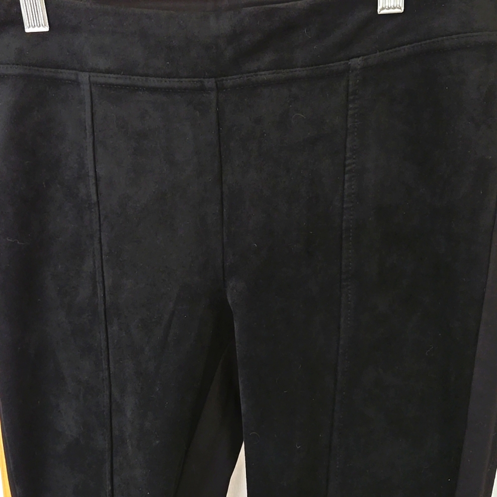 Calvin Klein Power Stretch Sueded Black Skinny Pants Sleek Fit Size XSmall NWOT